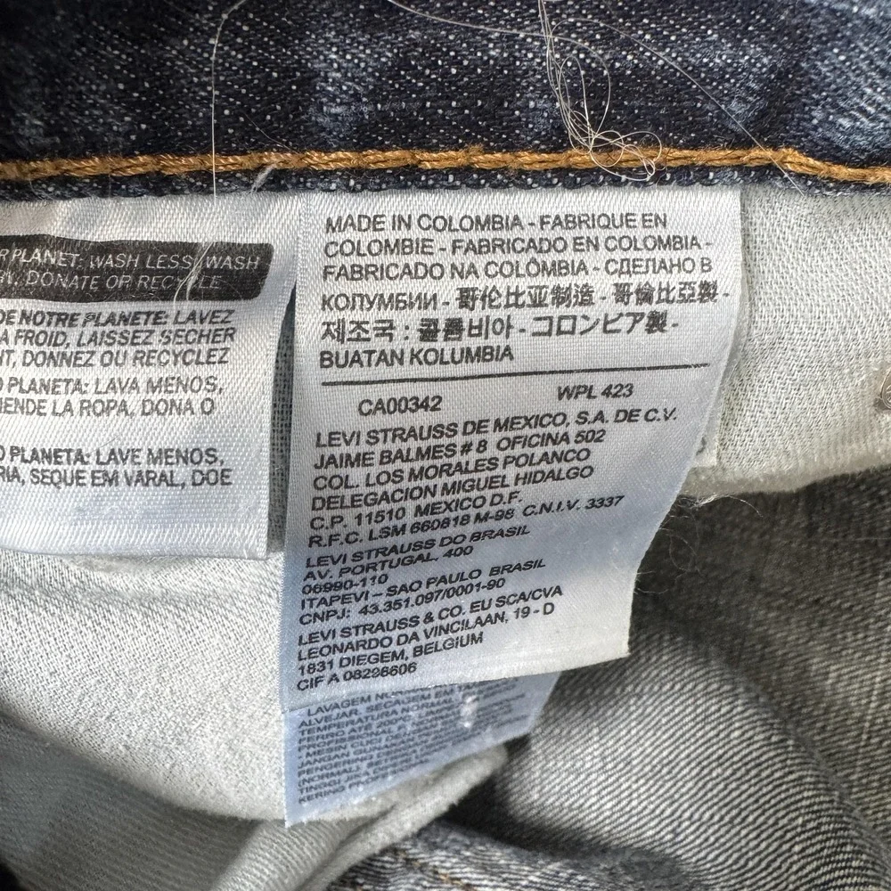Levis 569 Jeans Mens Size 38 Blue Medium Wash Relaxed Straight Zip Fly Denim